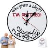 VEZENI Retirement Humorous Quote Wall Clock Who Gives a Shit I'm Retired