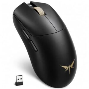 VGN F2 PRO MAX Wireless Gaming Mouse, Tri-Mode BT/2.4G/USB-C Lightweight Mouses, PAW3395 Optical Sensor Up to 36000 DPI, 5 Programmable Buttons Computer Mouse, Bluetooth Mouse for Mac PC Laptop, Black