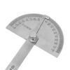 ViaGasaFamido Stainless Steel Protractor 180 Degree Angle Finder Measuring Ruler with Engraved Scales 100mm 150mm 300mm for Measurement (Ruler scale 100x semicircle diameter 90mm)