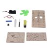 ViaGasaFamido Wooden Fan Model DIY Electric Fan Assembly Kit, Composite Wood Moving Head, 2 AAA Battery Powered, Unpainted Craft Puzzle for Child Science Experiment Learning