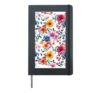 Vibrant Spring Floral Symphony Artwork Summer Flower Blooms Hardcover Journal, Black