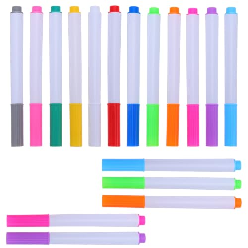 VICASKY 36pcs Erasable Liquid Chalk Pens with 12 Vibrant Colors, Low-dust Dry Erase Markers for Chalkboards, LED Writing Boards, and Restaurant Menu Boards, for Sketching and Travel