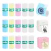 Vicbear 15 Rolls Thermal Sticker Paper for Mini Printer Sticker Maker, Including 9 Colored and 6 White Self-Adhesive Mini Printer Sticker Paper, 57 x 25 mm