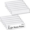 Vicenpal Acrylic Name Plates for Desks, 2 x 10 Inch Clear Nameplate Tent Holder, Slant Back Plastic Desk Sign Frame for Back to School Classroom Office Meetings Table Display, No Paper(20 Pcs)