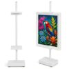 Victawks Adjustable Tabletop Easel Stand, Picture Easels for Display Up to 17" H, White Metal Picture Frame Holder Stand Table for Art, Photo (1 Pack)