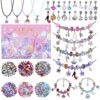 VICTLOV Charm Bracelet Making Kit, DIY Craft for Girls, Unicorn/Mermaid Crafts Gifts Set for Arts and Crafts for Girls Teens Ages 5-12
