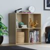 Vida Designs Durham Cube Bookcase Storage Organiser Living Room Bookcase Home Office Furniture (4 Cubes, Oak)