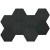 Vienrose Hexagon Felt Bulletin Board Self Adhesive Pin Board Wall Decoration Tiles with 35 Push Pins for Office Home and School, Black 8 Pack