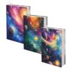 Viewamoon Universe Planets Book Sleeve for Books Lovers Kids Students 3 Pcs Paperback Book Cover for Textbook Hardcover 9-11 Inch Books Sox for Daily Use