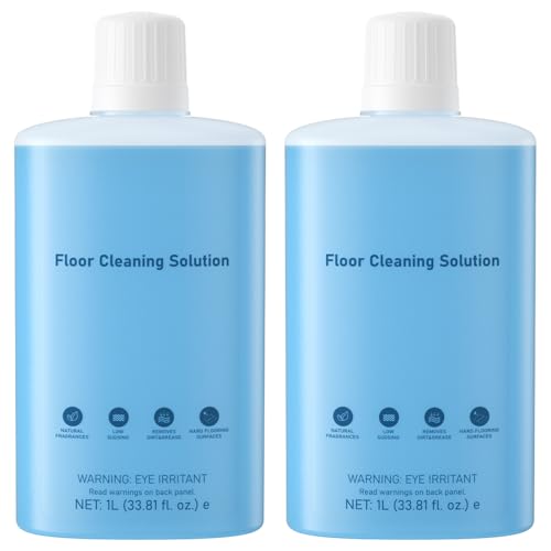 VILLAPOOL 2 Pack Floor Cleaning Solution Compatible with Roborock Robot Vacuums with Mopping and Wet Dry Vacuum, Deep Cleaning Formula for Hardwood, Tile & Laminate Floors, 1L (33.8 fl oz)