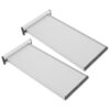 VILLCASE 2pcs Blank Aluminum Alloy Door Sign Plate 11x5 Double-sided Interchangeable Name Plate Holder Slot and Slideout Design for Nursing Home and Healthcare