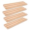 VILLCASE Domino Lightweight and Compact with Natural Grain Finish Set Racks 4pcs Wooden Board Game Organizer Rack for Domino Tiles and Card Game Pieces and Living Room
