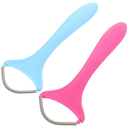 VILLCASE Portable Facial Hair Remover Epilator Smoothly Shaves Facial Hair and Neck for Women 2pcs with Stainless Steel Spring and PP Handle with Refined Ergonomic Suitable for Daily Use