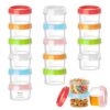 VINATO 18 x Food Storage Containers with Lid, 120 ml Small Containers with Lids Plastic, Food Container Set, Freezer Containers Small, Stackable