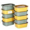 VINATO Food Storage Containers with Lids Set of 10-500 ml Freezer Containers Made of BPA-Free PP, Stackable Storage Jars with Lids, Microwave & Freezer Safe