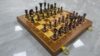 Vintage 15 Inch Metal Chess Set, Large Folding Wooden Chess Board with Storage, Premium Antique Metal Chess Pieces, Luxury Retro Strategy Board Game for Adults & Collectors