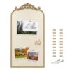 Vintage Bulletin Board with Baroque Gold Frame, Wall Pin Board 13"x25"