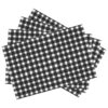 Vintage Checkered Placemats Set of 4,Black and White Placemats for Dining Table,Heat Resistant Stain Resistant Wipeable Table Mats for Kitchen Dining Holiday Party Home Decor,12x18 Inch