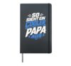 Vintage dad 2026 saying Leveled up to Daddy Hardcover Journal, Black