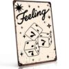 Vintage Dice Feeling 777 Aluminum Metal Sign, 8X12 Inch, Retro Wall Decor for Man Cave, Bar, Garage, Gambling Enthusiasts