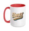 Vintage Elmer Personalized Name Elmer Ceramic Mug, Red/White, 15oz