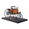 Vintage First Generation Three-Wheel Automobile Model Kit, 430+ PCS Metal Mechanical DIY Assembly Car, 1886 Classic Engine Replica with Gear Transmission, Engineering Display Model