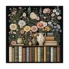 Vintage Flower Book 1000pc Adult Puzzle, Floral Wildflower Daisy Bookshelf