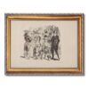 Vintage Framed Victorian Street Scene Wall Art Canvas Print Oil Paintings Reproduction World Classics Retro Artwork Elegant Wall Decor Poster Painting Pictures Art Print for Living Room Office (Retro Framed,12L"x16W")