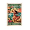 Vintage Hula Dance Motivational Poster Dance Oil Painting Artwork for Living Room Home Decor Printing Posters Framed-style 16x24inch(40x60cm)