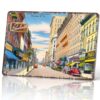 Vintage Metal Signs Downtown Street View Art Wall Decor 8x12 In