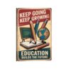 Vintage Motivational School Supplies Poster Retro Classroom Educational Wall Art Decor Printing Posters Framed-style 24x36inch(60x90cm)