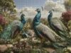 Vintage Oil Painting Peacocks in Flower Garden Wooden Jigsaw Puzzle 500 Pieces for Adults Blue Green Feather Wildlife Nature Scene Relaxing Home Decor for Bird Lovers Nature Enthusiasts Gift Idea