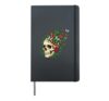 Vintage Skull Butterfly Gothic Botanical Cottagecore Art Hardcover Journal, Black