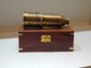 Vintage Style Engraved Brass Nautical Marine Telescope with Box