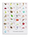 Vintage Style Vietnamese Alphabet Chart Poster Language Learning Wall-Art Home Decor(Framed,12x18inch(30x45cm))