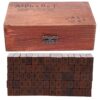 Vintage Wood Alphabet and Number Stamps Kit, 70Pcs DIY Scrapbooking Stamper Set with Wooden Storage Box, for Craft Lovers, Kids, Teachers, Artists, and Classroom Projects