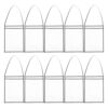 VINTORKY 10pcs Hanging Job Ticket Holders with Dry Erase Write and Erase Function, Black Reusable PVC Sleeves for Job Orders and School Activity Sheets, Versatile Storage Work Holders