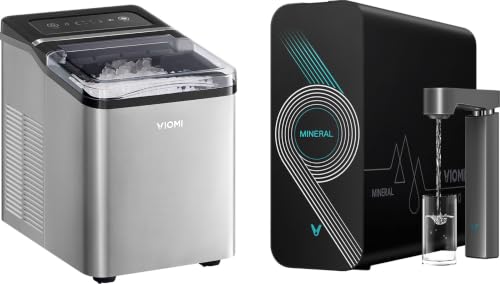 Viomi Nugget Ice Maker Countertop, Chewable Pebble Ice Machine and Viomi M1 1000GPD Tankless Reverse Osmosis Water Purifier Undersink