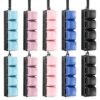 VioraWhite 10 Pcs Clicky Keyboard Fidget Clicker Keychain 4-in-1 Keyboard Decompression Button for Stress Relief Adults Boost Focus & Calm Anxiety at Work Daily Travel Gift(Plain Color)
