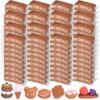 VioraWhite 144 Pcs Air Dry Clay Bulk 76 oz Mardi Gras Soft DIY Modeling Clay Kit Magic Foam Crafts for Sculpting Kids Gifts Party School Supplies for Crafts Artistic Project(Light Brown)