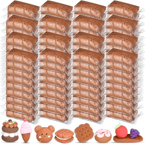 VioraWhite 144 Pcs Air Dry Clay Bulk 76 oz Mardi Gras Soft DIY Modeling Clay Kit Magic Foam Crafts for Sculpting Kids Gifts Party School Supplies for Crafts Artistic Project(Light Brown)