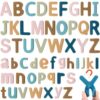 VioraWhite 52 Pcs Food Grade Silicone Magnetic Letters (Sealed Magnet, Cpc Certified) Toddler Fridge Bulk ABC Educational Learning Toy for Kid Baby Girl Boy Gift(Mocha Mousse Color)