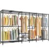 VIPEK V40 Large Garment Rack Bundle with Expansion Pack Add-On, Black