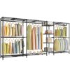 VIPEK X3 Expandable Heavy Duty Clothes Rack Bundle with Expansion Pack Add-On, Black