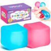 VISCOO 2 Pack Stress Cube, Slow Rising Ice Cube Squishy for Anxiety Relief