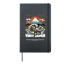Visit Japan Mount Fuji Koi Wave Cultural Artwork Hardcover Journal, Black