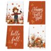 VISSTREE Fall Scarecrow Kitchen Towels 4 PCS, Autumn Hand Towel, 16x24in