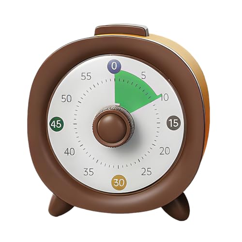 Visual Timer for Kids and Adults, 1 Pc Precise Countdown Stopwatch with Large Display Screen for Classroom Desk and Study, Silent Mechanical Time Management Tool for Kitchen Home