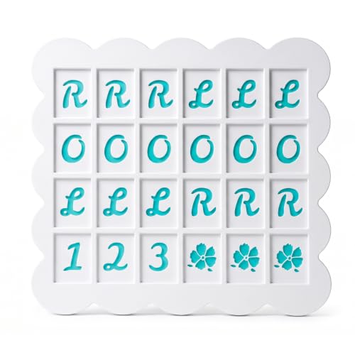 Vivafurn Solo Mahjong Practice Board for American Mahjong, 24-Slot 3D Printed Training Tool, Portable Strategy Aid for Learning Charleston Patterns, Gift for Beginners & Pros (White and Green)