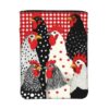 Vivid Spotted Hens Gathering Graphic Book Sleeve with Front Pocket 11.8"X9", Waterproof Oxford Protector Case for Hardcover Paperback Journal for Travel Office